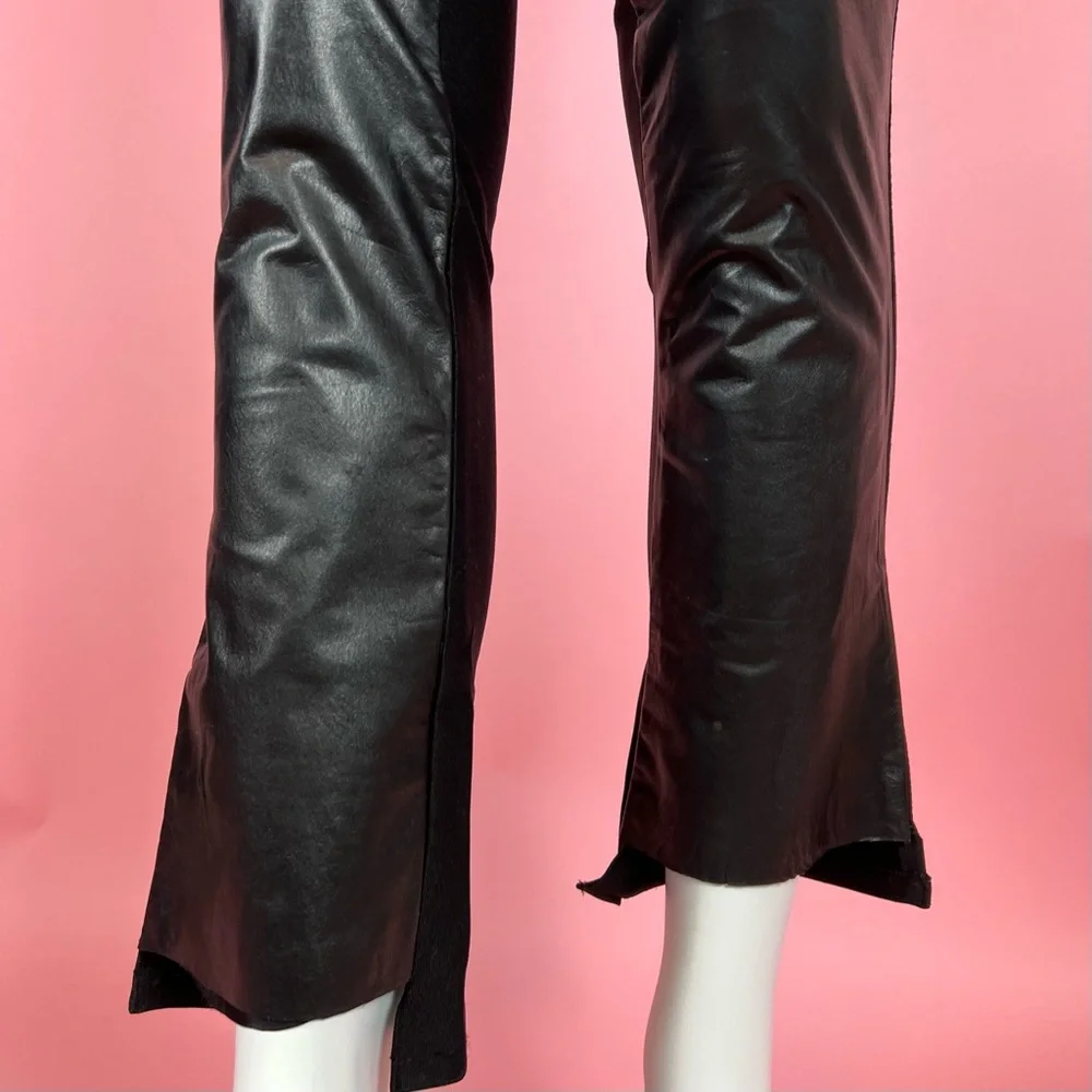 ❌SOLD-DEPOP❌ Onitsuka “Born To Win” Patch Leather Pants - Picture 6 of 8